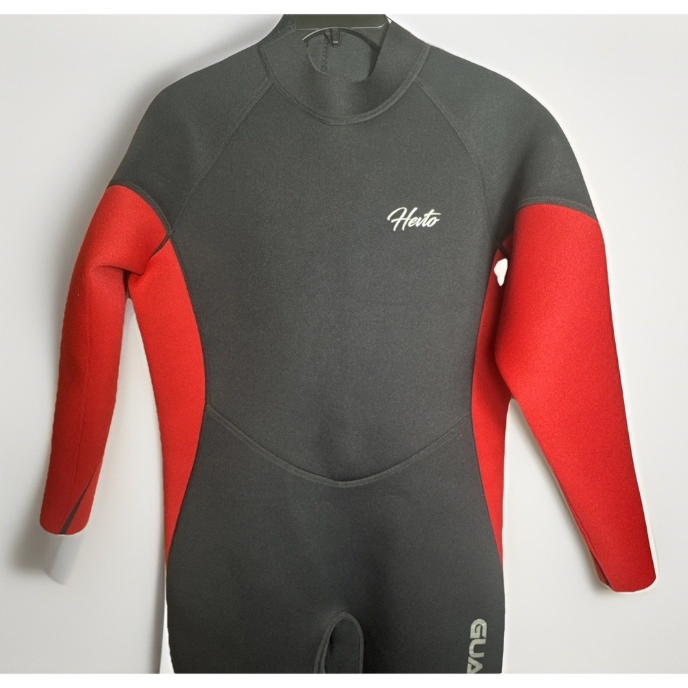 HEVTO GUARDIAN Scuba Wetsuit Men Diving Water Swim Red Black Size XL Short